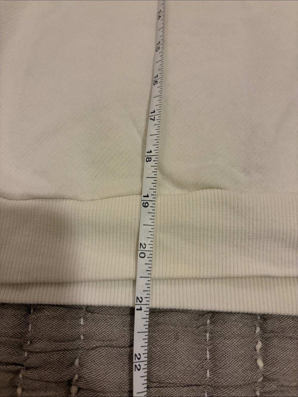 Lou & Grey White Cropped Sweatshirt with Rainbow Stripe Bands - Picture 6 of 8